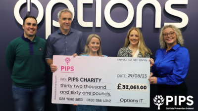 Scaling New Heights for a Vital Cause: Options Completes Mourne Wall Challenge to Raise £32,061 for PIPS Suicide Prevention Ireland